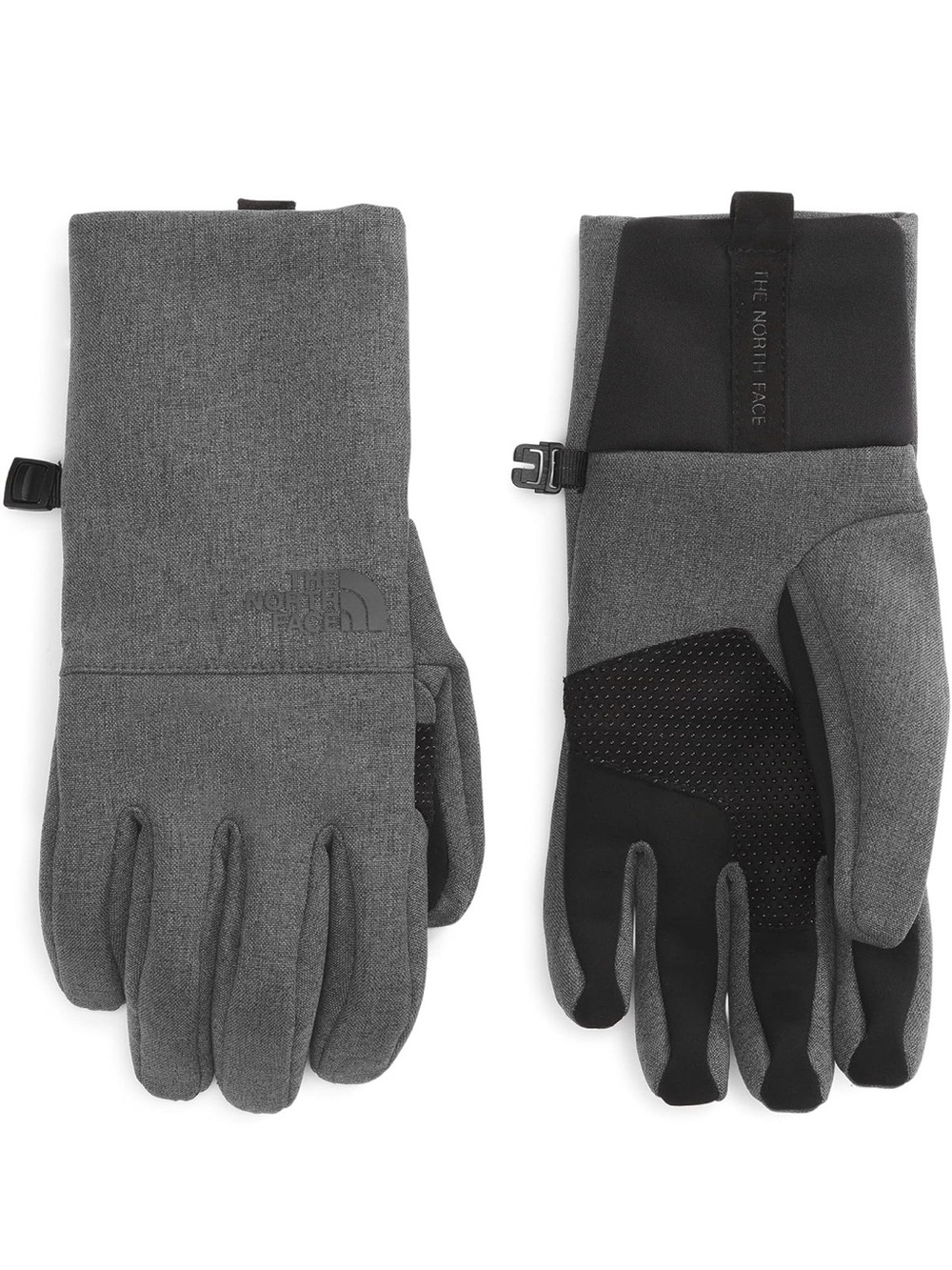 North Face insulated fabric gray gloves S